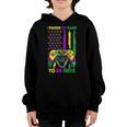 I Paused My Game To Be Here Video Game Beads Mardi Gras Youth Hoodie