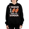 I Tackled 100 Day Of School Football Boy 100Th Day Of School V5 Youth Hoodie