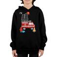 Im 4 Birthday Boy 4Th Bday Fire Truck Fire Fighter Number Youth Hoodie