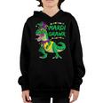 Mardi Grawr Dino Jester Outfit Mardi Gras T-Rex Kids Boys Youth Hoodie