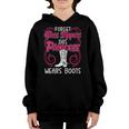 Womens Forget Glass Slippers This Princess Wears Boots Funny Cowboy Youth Hoodie