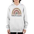 School Counselor Back To School Leopard Rainbow Funny Gift Youth Hoodie