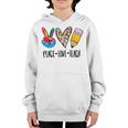 Tie Dye Peace Love Teach Teacher Appreciation Back To School Youth Hoodie