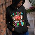 100 Day Of School Kids Football Tackled 100 Days Boy Youth Hoodie