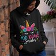 100 Days Smarter Unicorn 100 Days Of School 100Th Day  Youth Hoodie