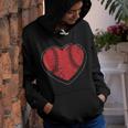 Baseball Heart Vintage Valentines Day Shirt For Kids Boys Youth Hoodie