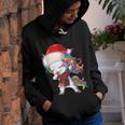Dabbing Unicorn Santa Hat Christmas Funny Gifts Kids Girls Youth Hoodie