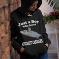 Just A Boy Who Loves Aircraft Carrier Uss Enterprise Cvn-65 Youth Hoodie