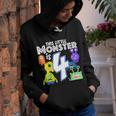 Kids 4 Year Old Monster Birthday Shirt Alien Monsters 4Th Gift Youth Hoodie