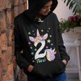 Kids Number 2 Two Unicorn 2Nd Birthday Shirt For 2 Year Old Youth Hoodie