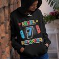 Level 7 Unlocked 7Th Birthday Kids Video Game 7 Years Old Youth Hoodie