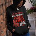 V Is For Video Games Funny Valentines Day Gamer Boy Men Youth Hoodie