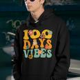 100 Days Of School Vibes 100Th Day Of School Retro Groovy V2 Youth Hoodie