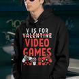 V Is For Video Games Valentines Day Game Lover  Youth Hoodie