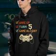 5 Year Old Gifts Level 5 Unlocked 5Th Birthday Boy Gaming  Youth Hoodie