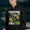 Crushing It Since 2018 5Th Birthday Boy Monster Truck 5 Year Youth Hoodie