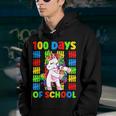 Flossing Unicorn 100 Day Of School 100 Days Smarter Girls V2 Youth Hoodie