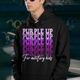 Groovy Purple Up For Military Child Month The Military Kids Youth Hoodie