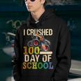 I Crushed 100 Days Of School Happy 100Th Day Monter Truck Youth Hoodie