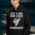 Just A Girl Who Loves Tornadoes Lightning And Thunder Funny Youth Hoodie