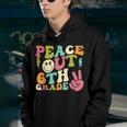 Peace Out 6Th Grade Groovy Graduation Last Day Of School Youth Hoodie