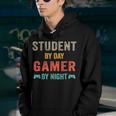 Vintage Student By Day Gamer By Night Meme For Gamers Retro Youth Hoodie
