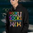 World Down Syndrome Day 2023 Boys Girls Kids Rock Your Socks Youth Hoodie