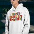 100Th Day Of School Groovy Retro 100 Day Of School Teacher V2 Youth Hoodie