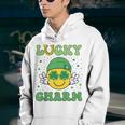 Funny St Patricks Day Lucky Charm Smile Face Kids Boys Girls Youth Hoodie