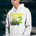 Kids 2Nd Birthday Boy 2 Year Old Farm Truck Tractor Party Youth Hoodie