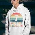 Kids 7Th Birthday Vintage Retro 7 Years Old Awesome Since 2016 Youth Hoodie