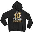 Double Digits 10Th Birthday 10 Years Old Kids Youth Hoodie