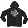 Hearts Funny Mardi Gras New Orleans Festival Girls Boys Kids Youth Hoodie