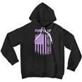 Purple Up Military Child American Flag Military Kids Month Youth Hoodie