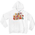 100Th Day Of School Groovy Retro 100 Day Of School Teacher V2 Youth Hoodie
