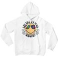 Cute Smile Face Let The Games Begin Funny Field Day 2023 Youth Hoodie
