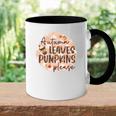 Fall Autumn Leaves And Pumpkin Please Thanksgiving Gifts Accent Mug
