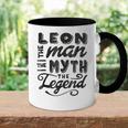 Leon The Man Myth Legend Gift Ideas Mens Name Accent Mug