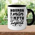 Norman The Man Myth Legend Gift Ideas Men Name Gift For Mens Accent Mug