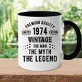 The Man Myth Legend Vintage 1974 48Th Birthday 48 Years Old Gift For Mens Accent Mug