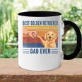 Vintage Best Golden Retriever Dad Ever Fist Bump Funny Dog Gift For Mens Accent Mug