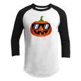 Kids Coolest Pumpkin In The Patch Toddler Boy Girl Halloween Kids Youth Raglan Shirt
