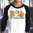 Boo Anti Bullying Funny Halloween Orange Unity Day Boy Girls Youth Raglan Shirt