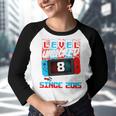 Kids Level 8 Unlocked Awesome 2015 Video Game 8Th Birthday Boys Youth Raglan Shirt