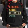 10 Geburtstag Legende Seit Januar 2013 10 Jahre Alt Sweatshirt Geschenke für alte Männer