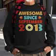 10 Years Old Gift Awesome Since September 2013 10Th Birthday Men Women Sweatshirt Graphic Print Unisex Gifts for Old Men