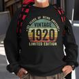 103Rd Birthday 103 Year Old Vintage 1920 Limited Edition Men Women Sweatshirt Graphic Print Unisex Gifts for Old Men