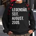 18 Geburtstag Geschenk 18 Jahre Legendär Seit August 2005 Sweatshirt Geschenke für alte Männer