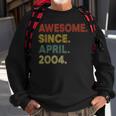 19 Year Old Awesome Since April 2004 19Th Birthday Sweatshirt Gifts for Old Men