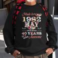 1982 Mai Vintage Blumen Sweatshirt, 40 Jahre Awesome Geschenke für alte Männer